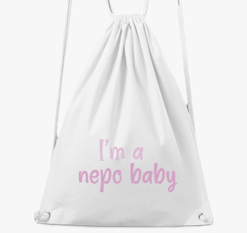 I'm nepo baby (roza) feliratos nahrbtnik