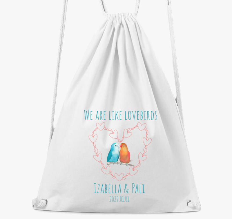 lovebirds (modra) nahrbtnik