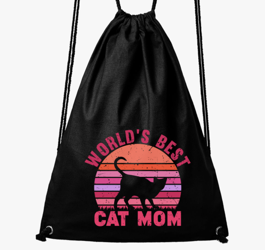 Best Cat Mom nahrbtnik