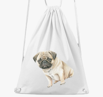Mopsz akvarell nahrbtnik
