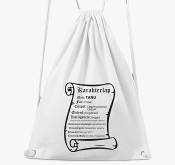 Karakterlap tanu nahrbtnik