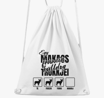 makacs francia bulldog nahrbtnik