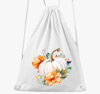 Floral white pumpkin nahrbtnik