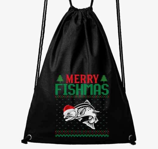 Merry fishmas ribič nahrbtnik