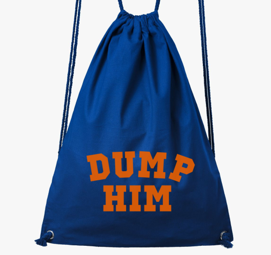 DUMP HIM orange nahrbtnik