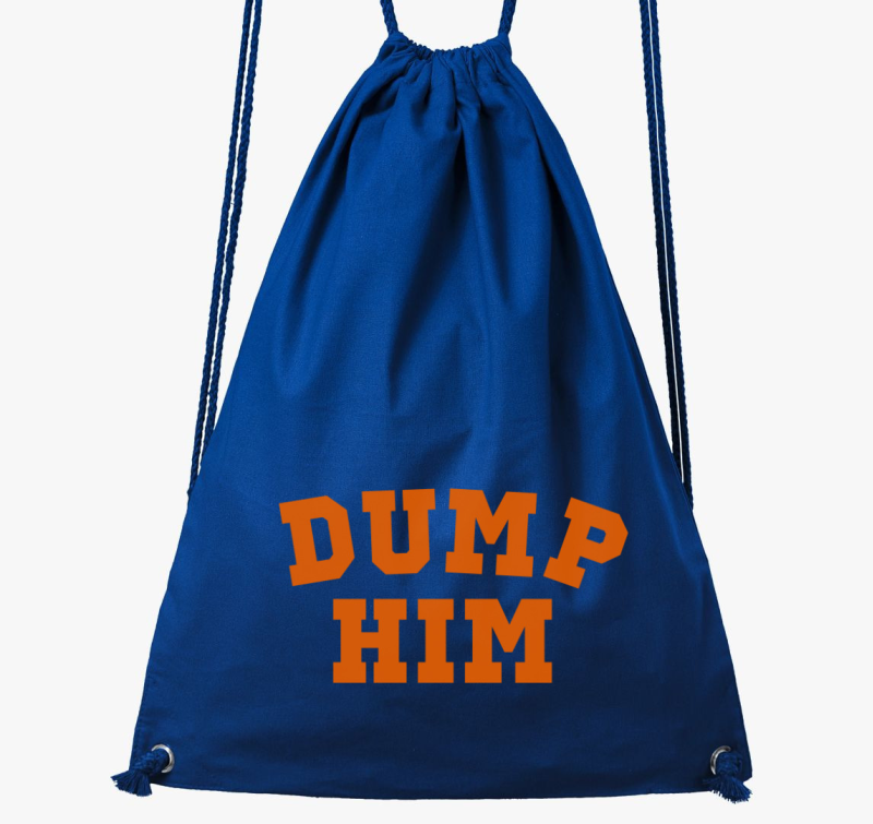 DUMP HIM orange nahrbtnik