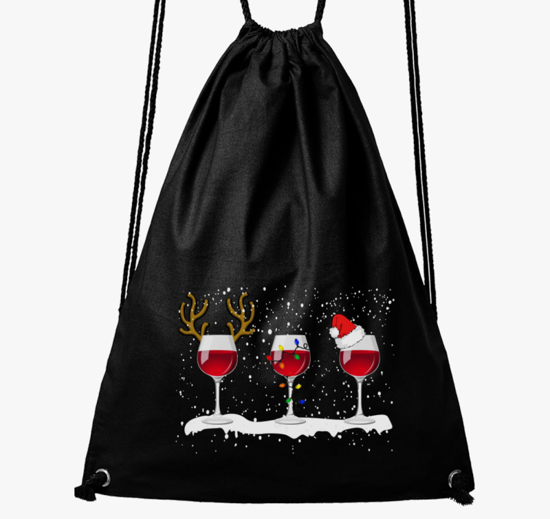 Božična vinska športna vrečka - za vse ljubitelje božiča in vina