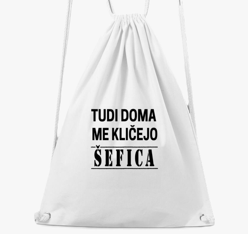 Tudi doma me kličejo šefica - športni nahrbtnik za domačo šefico