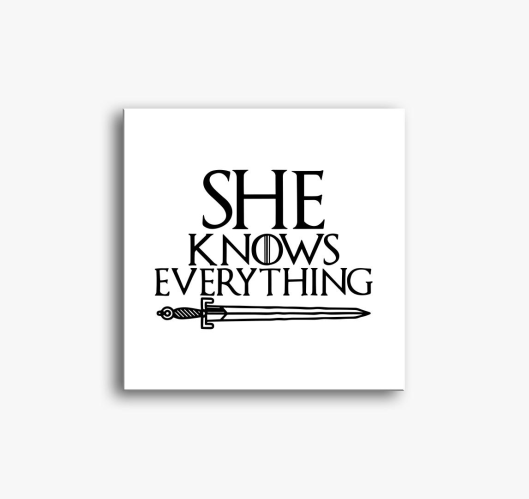 She Knows everything slika na ...