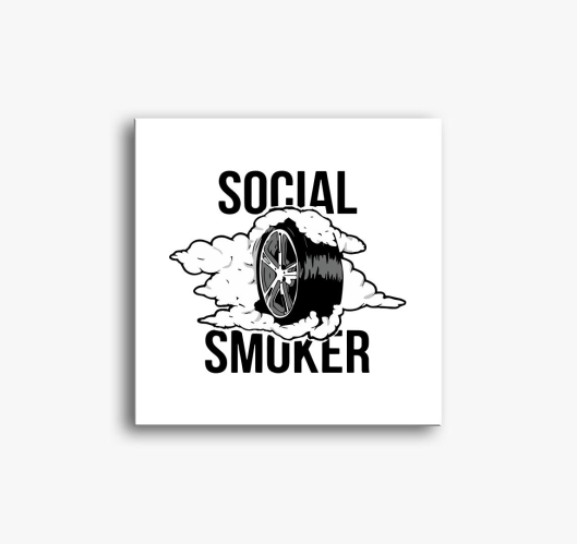 Social smoker slika na platnu