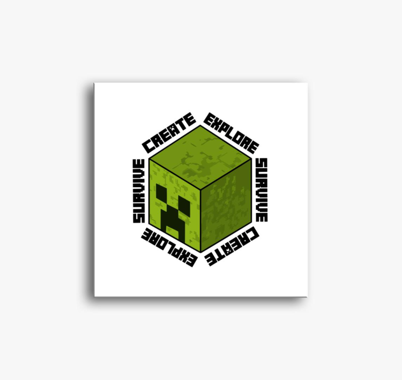 Minecraft create explore survive slika na platnu