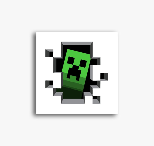 Minecraft zombi slika na platn...