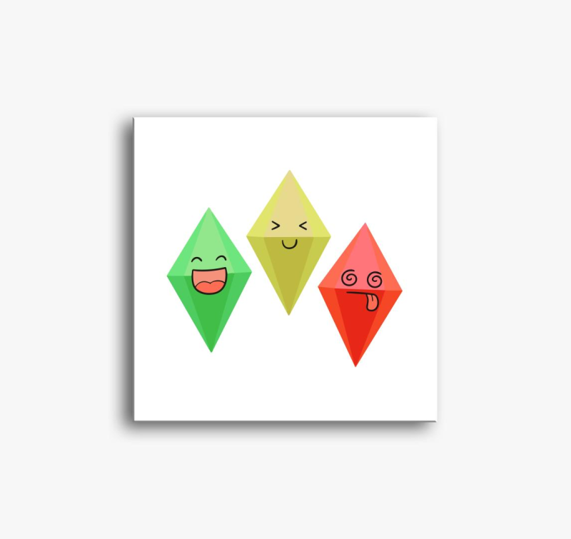 Sims plumbobs slika na platnu