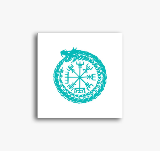 Vegvisir slika na platnu