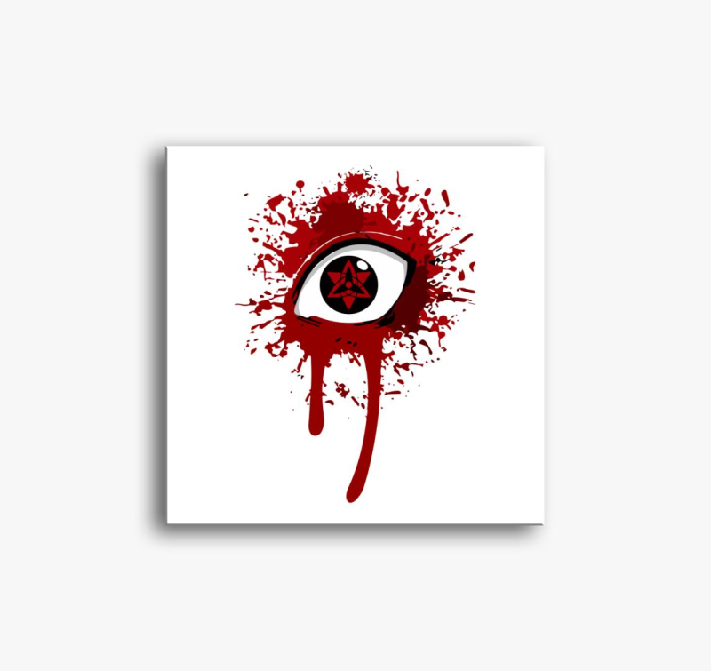 Uchiha mangekyou sharingan naruto slika na platnu