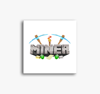 Minecraft miner slika na platnu