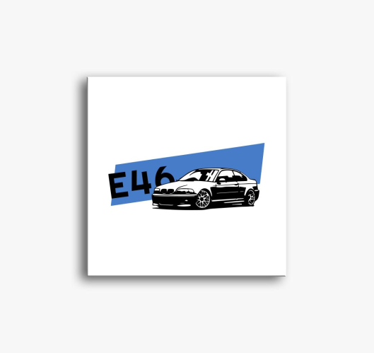 BMW E46 feliratos slika na pla...