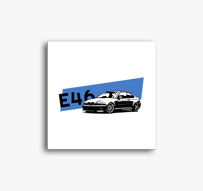 BMW E46 feliratos slika na platnu