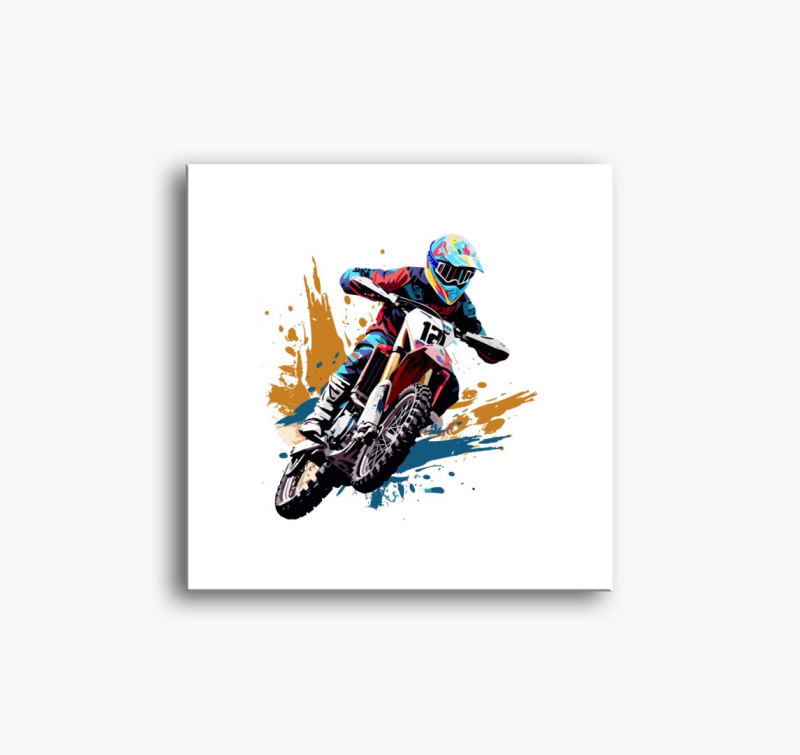 Szines motoros slika na platnu