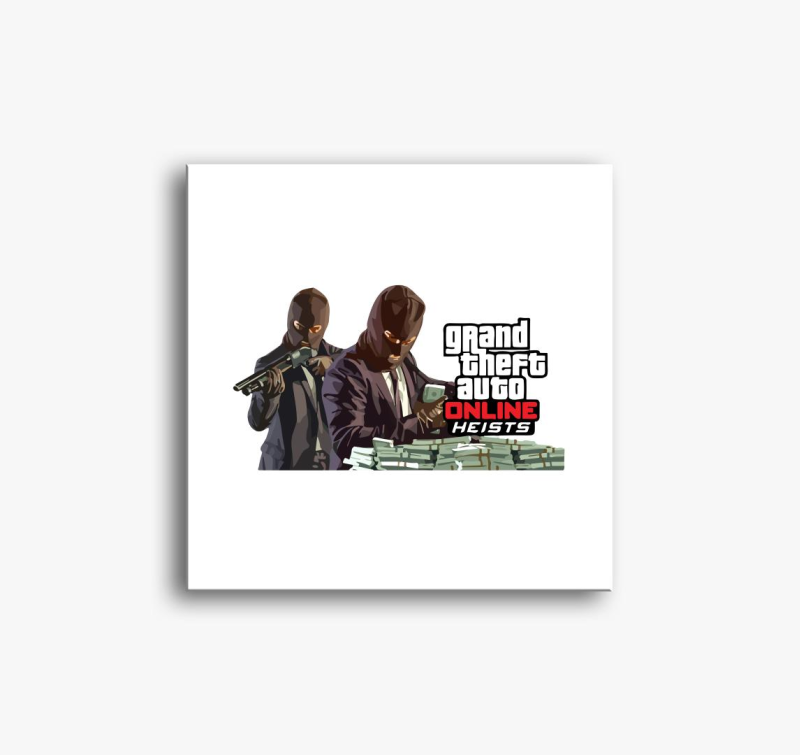 Grand theft auto online heists slika na platnu