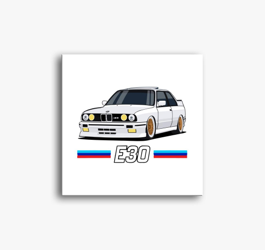 BMW e30 slika na platnu