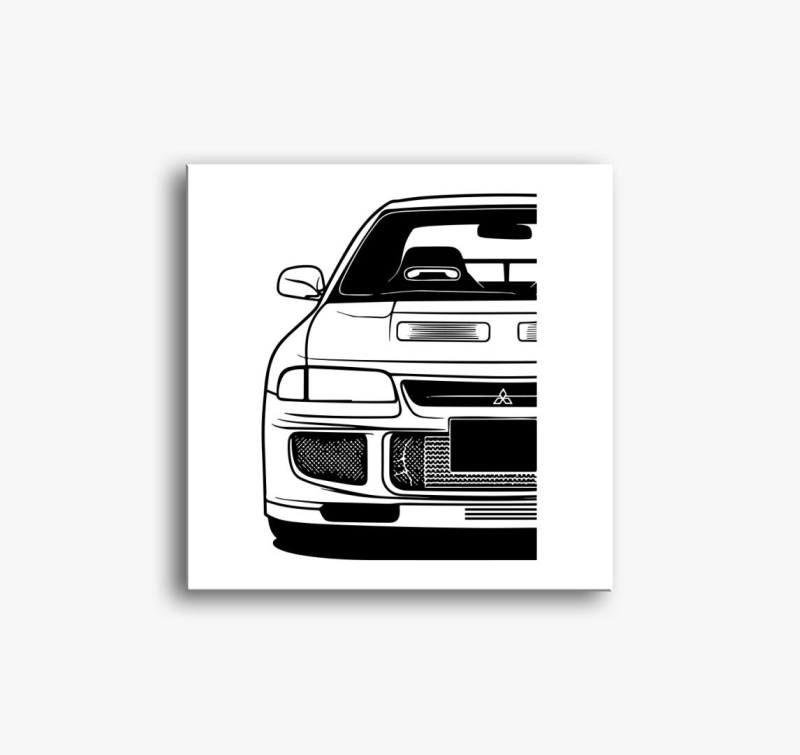 Mitsubishi silhouette slika na platnu