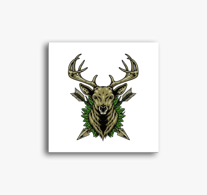 Szarvas fej slika na platnu