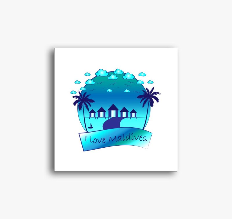 I love Maldives slika na platnu