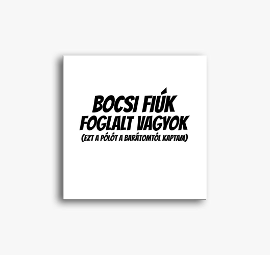 Bocsi foglalt sem slika na pla...