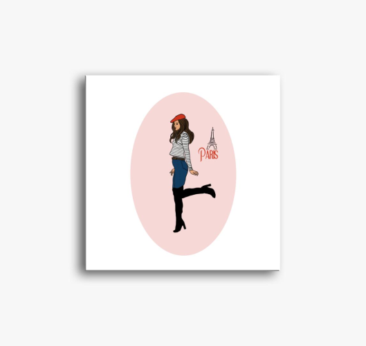 Dekle slika na platnu