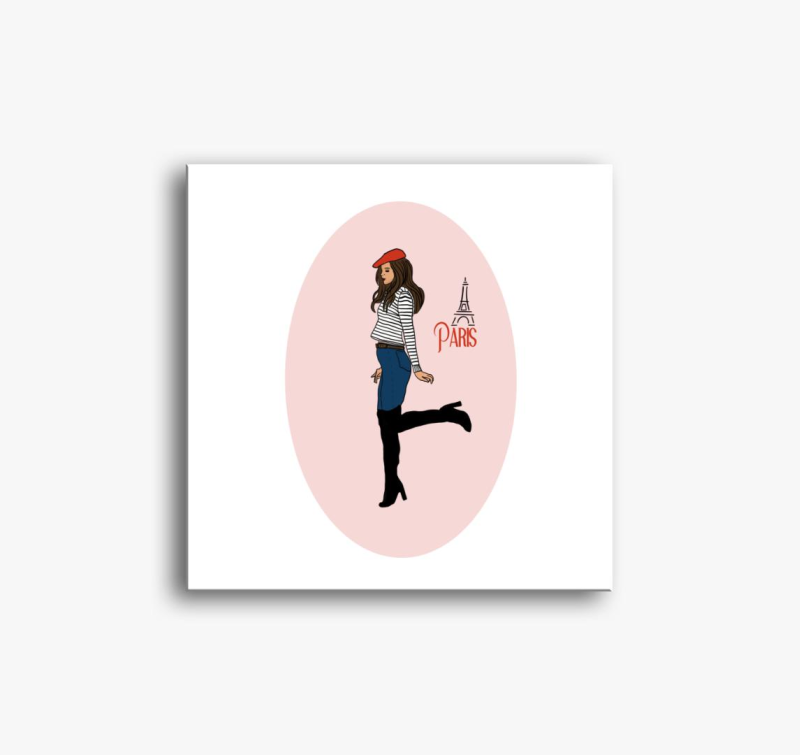 Dekle slika na platnu