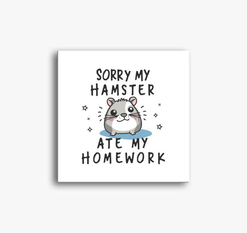 Sorry hamster slika na platnu