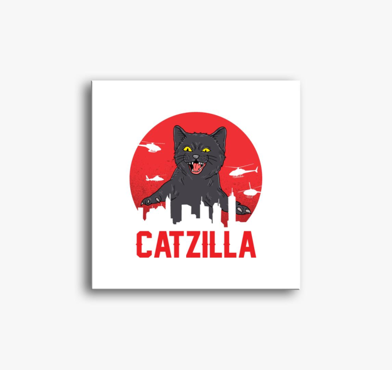 CatZilla slika na platnu