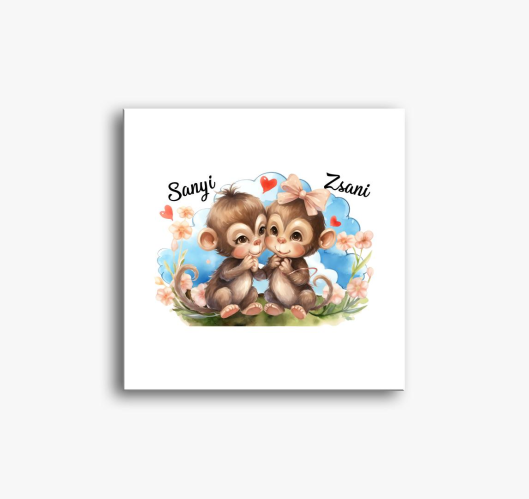 szerelmes Majmok slika na plat...