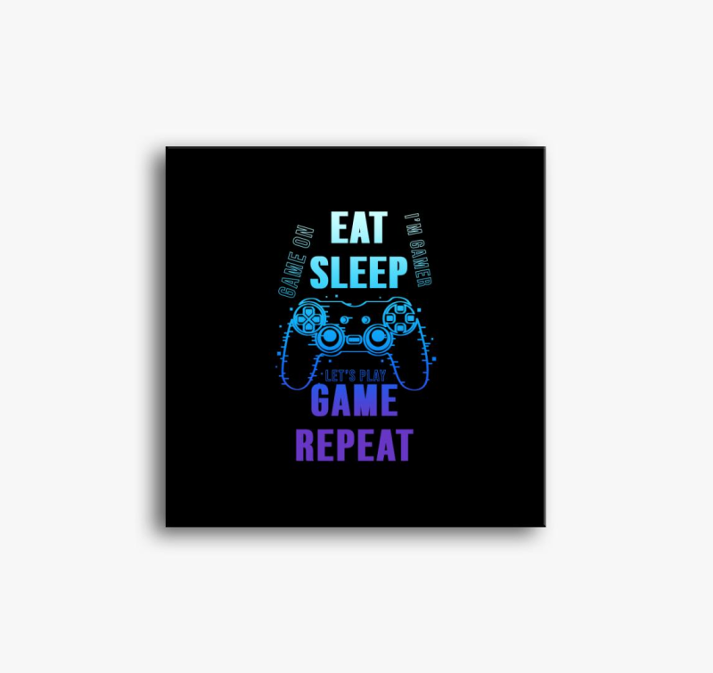 Eat sleep play game repeat slika na platnu