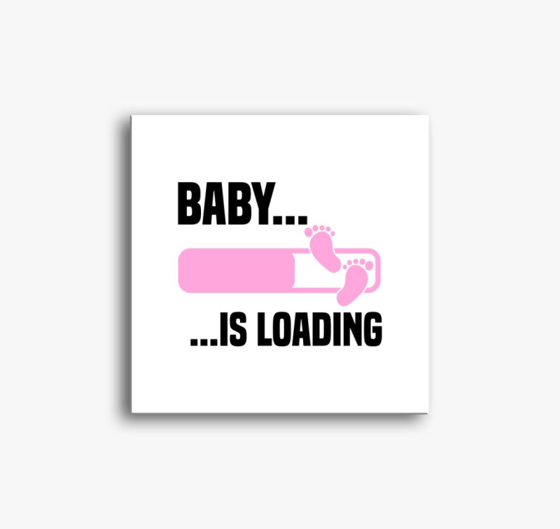 Baby is loading dekle slika na platnu