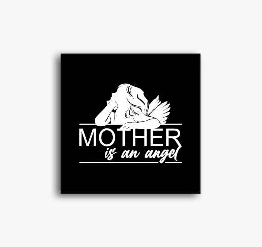 Mama angyal bela slika na plat...