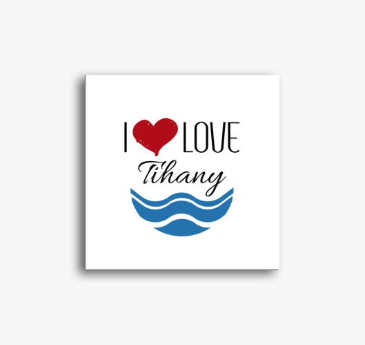 I love Tihany slika na platnu