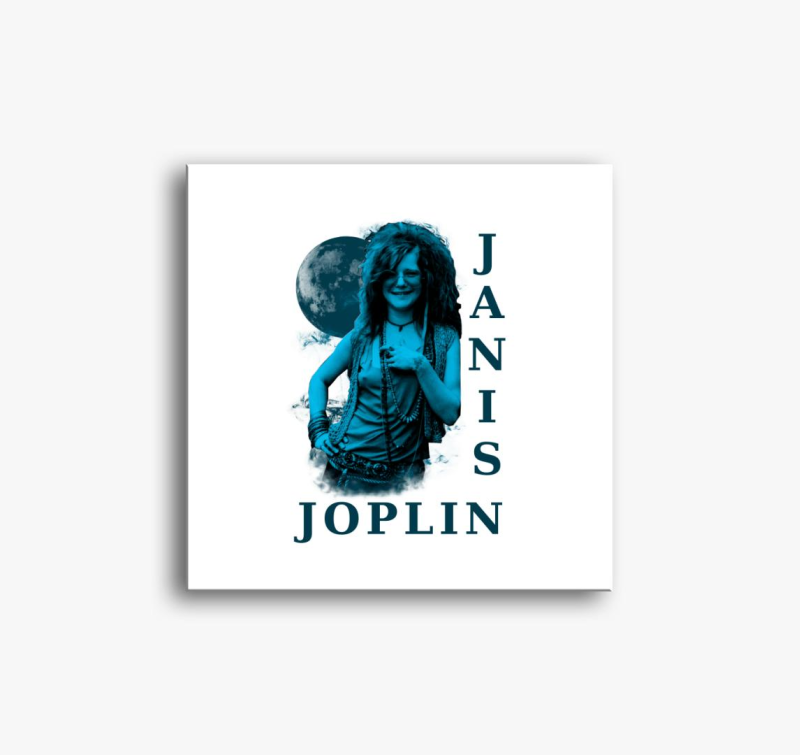 Janis Joplin modra slika na platnu