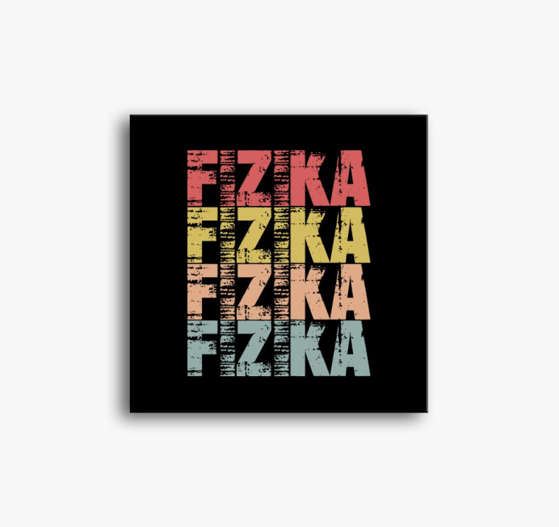 Fizika feliratos slika na platnu