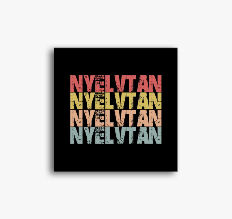 Nyelvtan feliratos slika na platnu