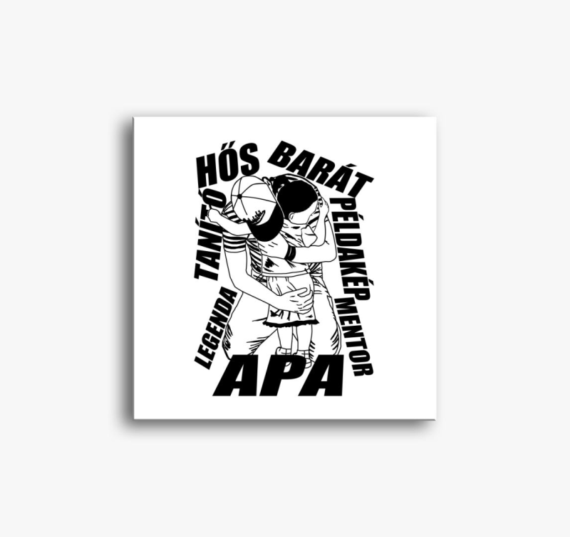 Oče slika na platnu