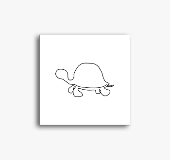 egyvonalas rajz slika na platnu