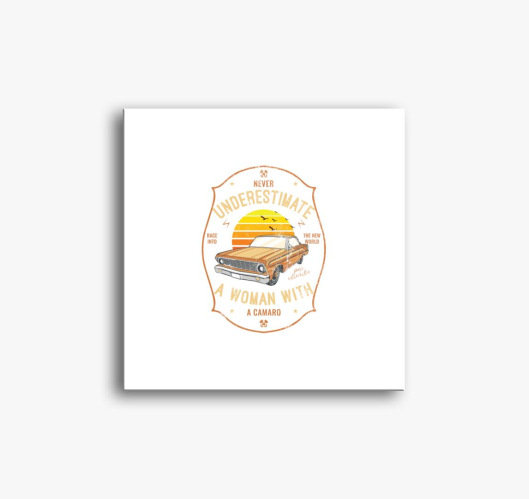 Women with Camaro slika na pla...