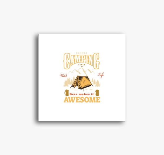 Summer camping slika na platnu