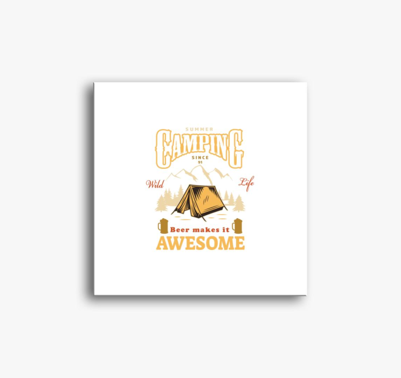 Summer camping slika na platnu