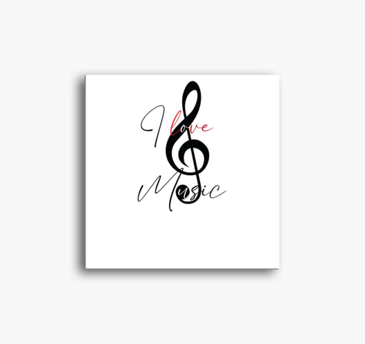 I love music slika na platnu