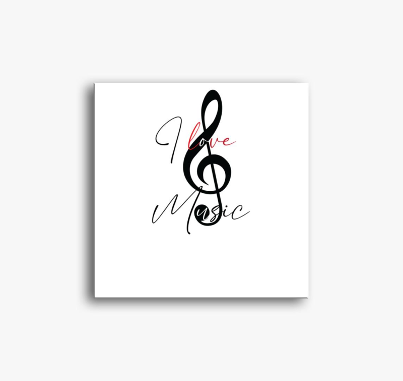 I love music slika na platnu