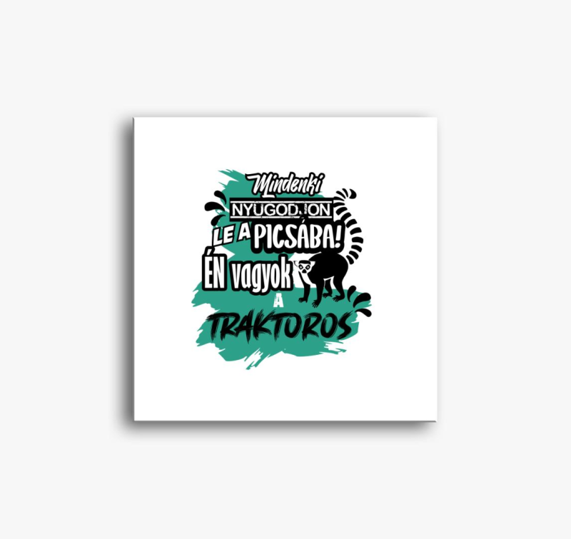 Vsakdo nyugodjon le traktoros sem slika na platnu