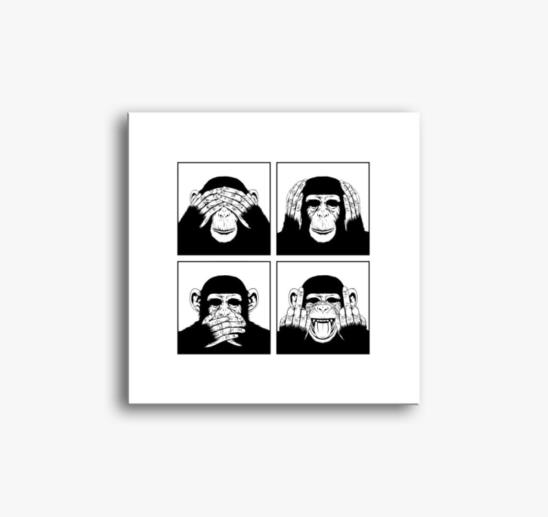 majmok slika na platnu